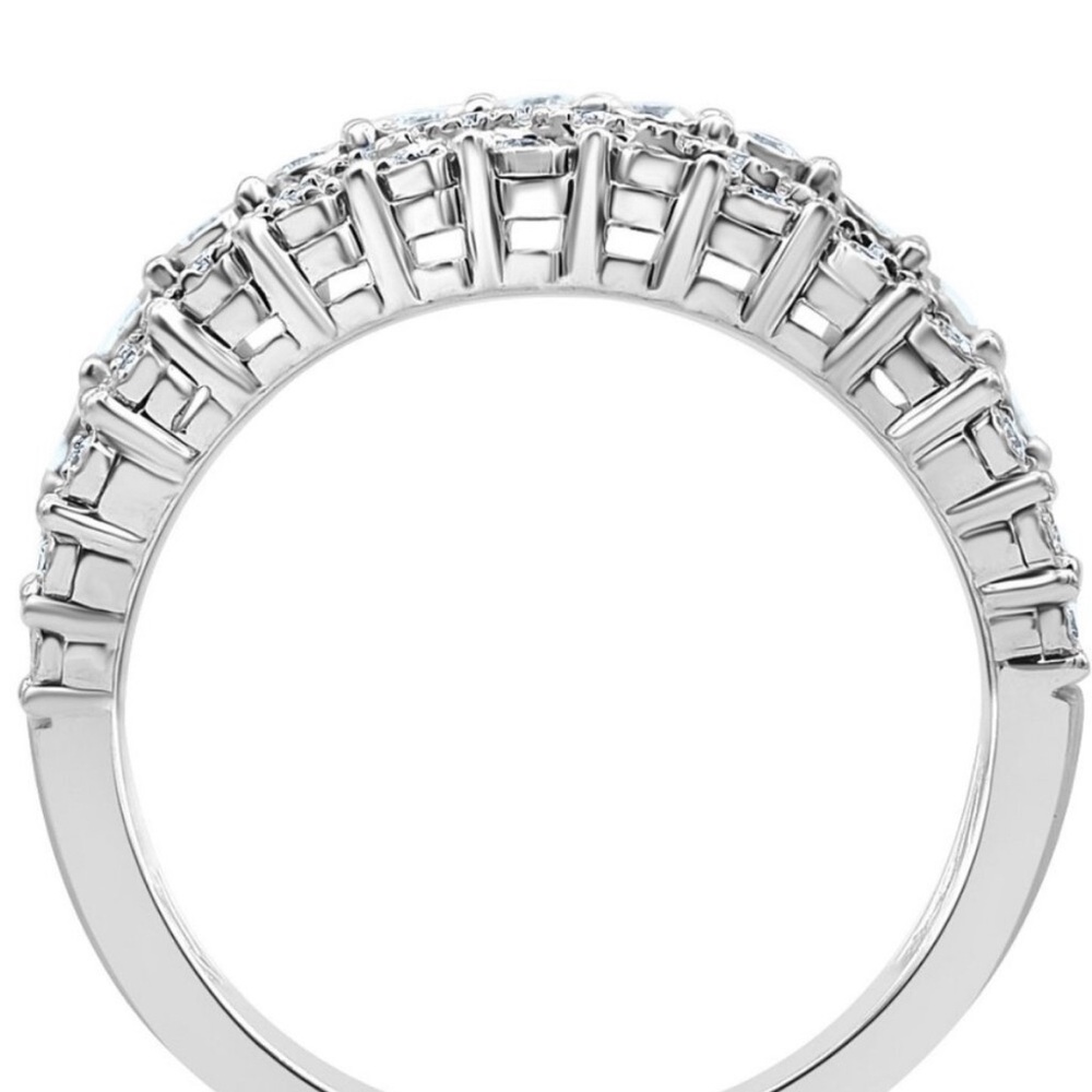 Gorgeous diamond multi-row cross over ring (1 ct. t.w.) in sterling silver - Picture 4 of 5